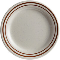 Thunder Group AD109AA 9" Beige Arcadia Round Melamine Plate - 12/Case