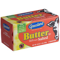 1 lb. Salted Grade AA Butter Stick Quarters - 18/Case