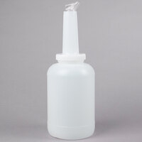 Carlisle PS801B00 Store 'N Pour 1 Gallon White Container with Colored Spout and Cap