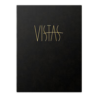 Menu Solutions CD900C Chadwick Collection 8 1/2" x 11" Customizable Leather-Like 1 View Booklet Menu Cover