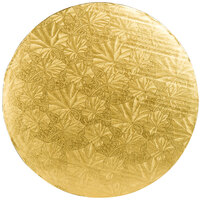 Enjay 1/4-12RG24 12" Fold-Under 1/4" Thick Gold Round Cake Drum