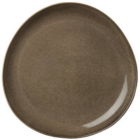 Luzerne Rustic by Oneida 1880 Hospitality L6753059157P 11 1/4" Chestnut Porcelain Plate - 12/Case