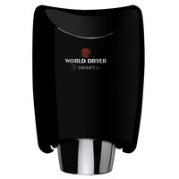 World Dryer K-162A2 SMARTdri Black Aluminum High-Speed Hand Dryer - 110-120V, 1200W