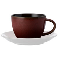 Luzerne Rustic by Oneida 1880 Hospitality L6753074780 8 oz. Crimson Porcelain Cup - 24/Case