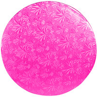 Enjay 1/2-12RPINK12 12" Fold-Under 1/2" Thick Pink Round Cake Drum