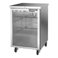 Beverage-Air BB24HC-1-G-S 24" Stainless Steel Counter Height Glass Door Back Bar Refrigerator