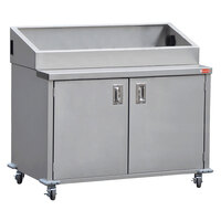 Steril-Sil ENC48-2HP 48" Enclosed Base Stainless Steel Mobile Condiment Counter