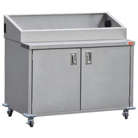 Steril-Sil E1-ENC48-4V Stainless Steel 4 Insert Silverware Dispensing Cart with Closed Base