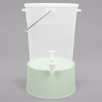 Choice Round 6 Gallon Translucent Beverage Dispenser with Cucumber Base