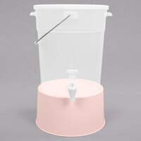 Choice Round 6 Gallon Translucent Beverage Dispenser with Rose Base