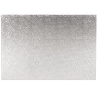 Enjay 1/4-17122512S12 25 1/2" x 18" Fold-Under 1/4" Thick Full Sheet Silver Cake Board