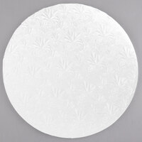 Enjay 1/2-14RW12 14" Fold-Under 1/2" Thick White Round Cake Drum