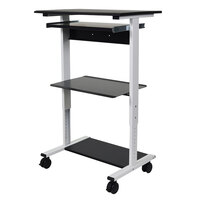 Luxor STAND-WS30 3 Shelf Adjustable Height Standing Workstation - 29" x 19"