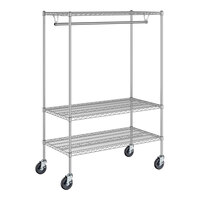 Regency 24" x 48" x 70" Chrome Mobile Garment Rack