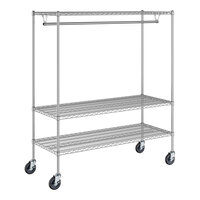 Regency 24" x 60" x 70" Chrome Mobile Garment Rack