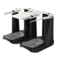 Fetco A151 Double Black and Stainless Steel Satellite Coffee Server Stand