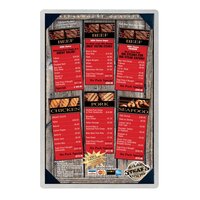 Menu Solutions ALSIN17-PIX Alumitique 11" x 17" Single Panel Brushed Aluminum Menu Board with Picture Corners