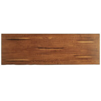 Lancaster Table & Seating Industrial 30" x 96" Solid Wood Live Edge Table Top with Rustic Walnut Finish