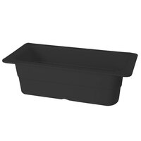 GET ML-20-BK 1/3 Size 4" Deep Black Melamine Food Pan - 3/Case