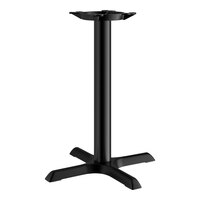 Lancaster Table & Seating Cast Iron 22" x 22" Black 3" Standard Height Column Table Base