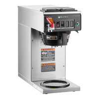 Bunn 12950.0293 CWTF15-1 Automatic 12 Cup Coffee Brewer with 1 Lower Warmer and Black Plastic Funnel - 120V