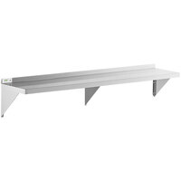 Regency 18 Gauge Stainless Steel 12" x 72" Solid Wall Shelf