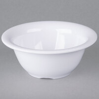 Carlisle 3303802 Sierrus 10 oz. 5 3/8" White Rimmed Melamine Nappie Bowl - 24/Case