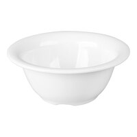 Carlisle 3303802 Sierrus 10 oz. 5 3/8" White Rimmed Melamine Nappie Bowl - 24/Case