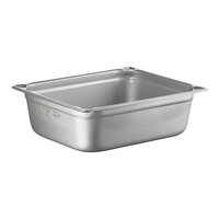 Vollrath 30245 Super Pan 1/2 Size 4" Deep Heavy-Duty Stainless Steel Transport Pan - 20 Gauge