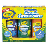 Crayola 551311 8 oz. 3 Color Assorted Washable Finger Paint