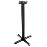 Lancaster Table & Seating Cast Iron 22" x 22" Black 3" Bar Height Column Table Base with Self-Leveling Feet