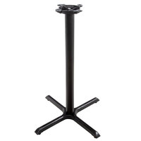 Lancaster Table & Seating Cast Iron 30" x 30" Black 3" Bar Height Column Table Base with Self-Leveling Feet