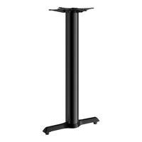 Lancaster Table & Seating Cast Iron 5" x 22" Black 4" Bar Height End Column Table Base with Self-Leveling Feet