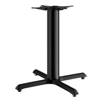 Lancaster Table & Seating Cast Iron 30" x 30" Black 4 1/2" Standard Height Column Table Base with Self-Leveling Feet