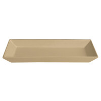 G.E.T. Enterprises BUDS13LT Bugambilia 17" x 8 1/8" Classic Textured Finish Latte Resin-Coated Aluminum Medium Deep Rectangular Platter