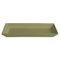 G.E.T. Enterprises BUDS13WG Bugambilia 17" x 8 1/8" Classic Textured Finish Willow Green Resin-Coated Aluminum Medium Deep Rectangular Platter