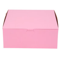 10" x 10" x 4" Pink Customizable Cake / Bakery Box - 10/Pack