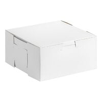 6" x 6" x 3" White Customizable Pie / Bakery Box - 10/Pack