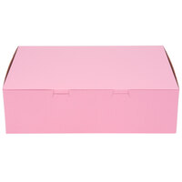 14" x 10" x 4" Pink Customizable Cake / Bakery Box - 10/Pack