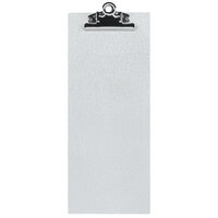 Menu Solutions MTCL-411 Alumitique Aluminum Menu Tent with Clip - Brushed Finish - 4 1/4" x 11"