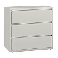 Hirsh Industries 17645 Gray Three-Drawer Lateral File Cabinet - 42" x 18 5/8" x 40 1/4"