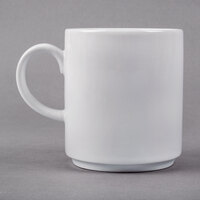 Libbey 999023572 Rigel Constellation 12 oz. Stackable Lunar Bright White Porcelain Mug - 36/Case