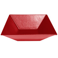 G.E.T. Enterprises BSD16CB Bugambilia 13.5 Qt. Classic Textured Finish Cranberry Resin-Coated Aluminum XL Deep Square Bowl