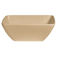 G.E.T. Enterprises BSD26LT Bugambilia 5.9 Qt. Classic Textured Finish Latte Resin-Coated Aluminum Square Serving Bowl