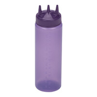 Vollrath Traex® Color-Mate™ 24 oz. Purple Tri Tip™ Wide Mouth Squeeze Bottle