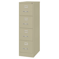 Hirsh Industries 17548 Putty Four-Drawer Vertical Legal File Cabinet - 18" x 25" x 52"