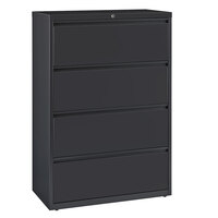 Hirsh Industries 17632 Charcoal Four-Drawer Lateral File Cabinet - 36" x 18 5/8" x 52 1/2"