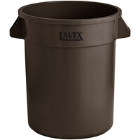 Lavex 20 Gallon Brown Round Commercial Trash Can / Ingredient Bin