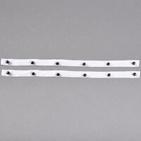 Mercer Culinary M62996BK Push Through Black Button Strips for Renaissance® Unisex Small Chef Coat - 2/Pack