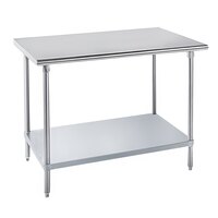 Advance Tabco AG-305 30" x 60" 16 Gauge Stainless Steel Work Table with Galvanized Undershelf